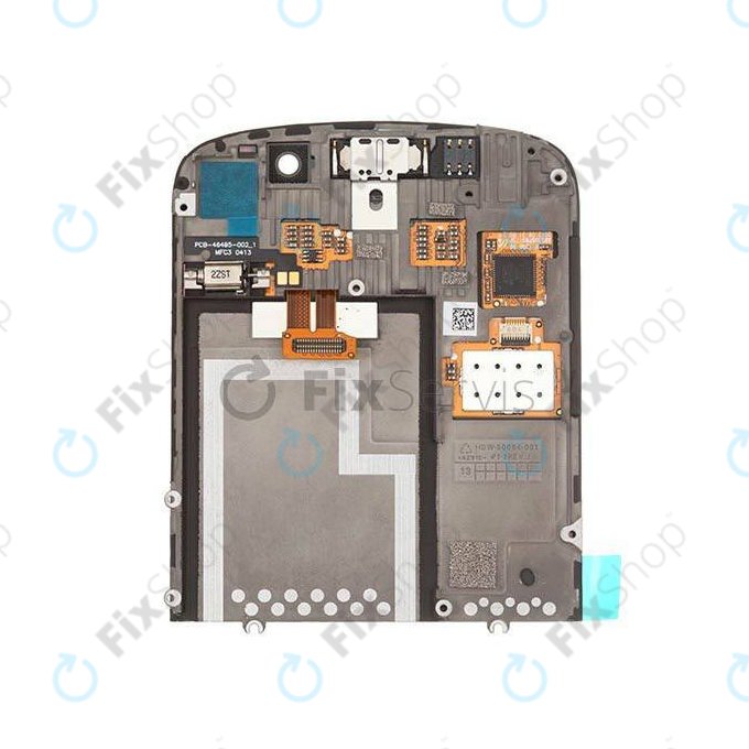 Blackberry Q10 - LCD Display + Touchscreen Front Glas + Rahmen (Black) TFT