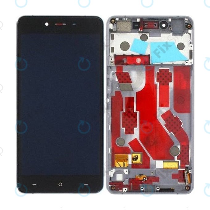 OnePlus X - LCD Display + Touchscreen Front Glas + Rahmen (Black) TFT