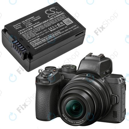 Akku batterie für Nikon Z50, Z50 ZFC, Z30, Z FC, 1280mAh, Li-Ion, 7.6V, EN-EL25, HQ
