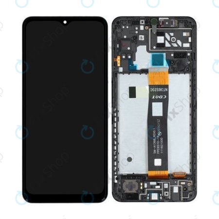 Samsung Galaxy A04S A047F - LCD Display + Touchscreen Front Glas + Rahmen (Black) - GH82-29805A, GH82-29806A Genuine Service Pack