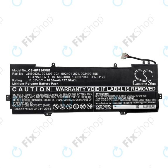 Akku batterie für HP Spectre X360 15, 6750mAh, Li-Pol, 11.55V, KB06XL, HQ