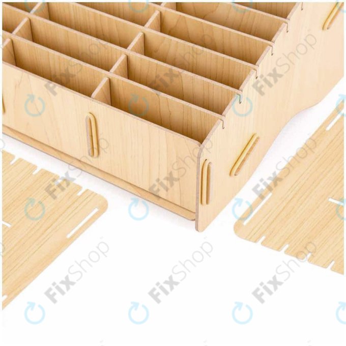 Universeller Holzständer / Organizer für Telefone mit 24 Fächern