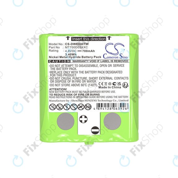 Batterie für Detewe Outdoor Pmr a Simvalley, 700mAh, Ni-MH, 4.8V, MT700D03XXC, HQ