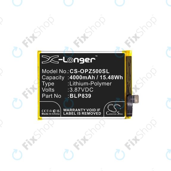 Oppo Reno 5 Z 5G CPH2211 - Akku Batterie BLP839 4000mAh HQ