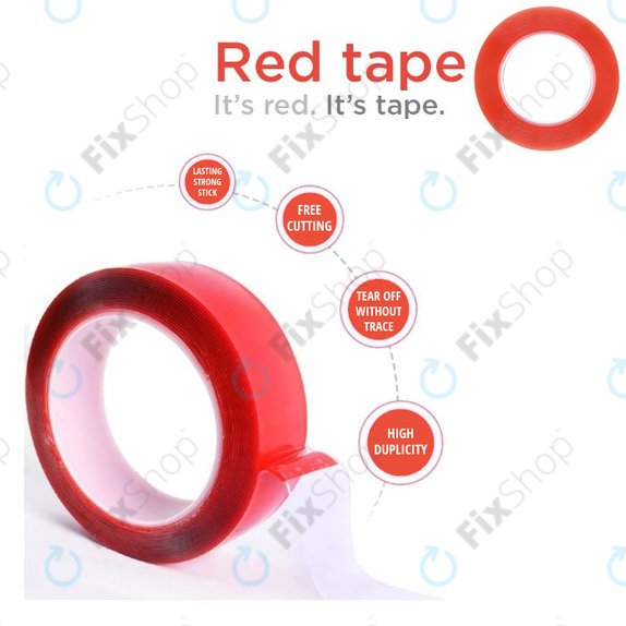 Magic RED Tape - Doppelseitiges Klebeband - 4mm x 25m (Transparent)