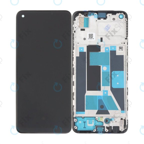 Realme 9 - LCD Display + Touchscreen Front Glas + Rahmen (Meteor Black) OLED