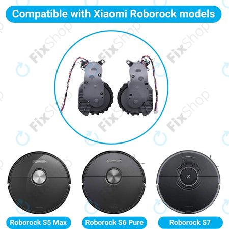 Xiaomi Roborock S5 Max, S6 Pure, S7 - Links und Rechts Motorrad (Grau)