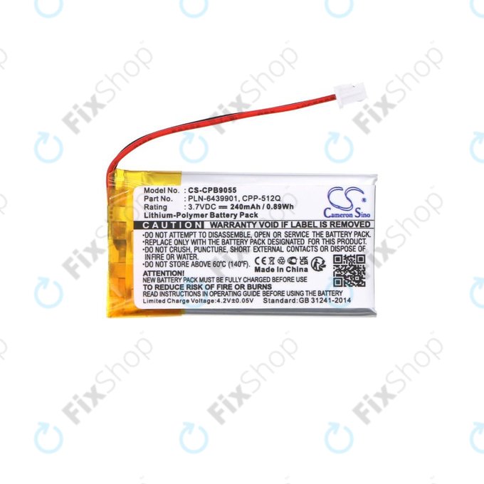 Batterie für Plantronics, Avaya, 240mAh, Li-Pol, 3.7V, 65358-01, HQ