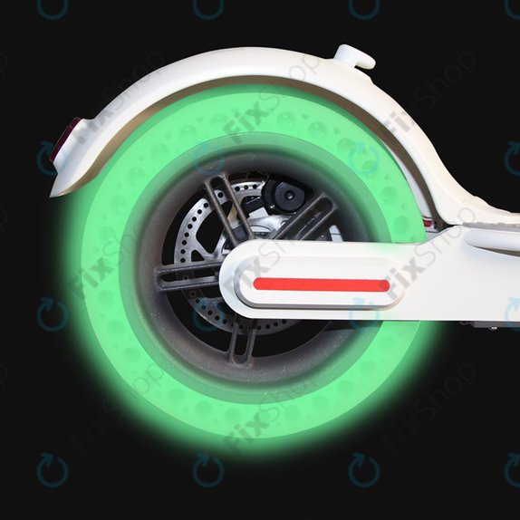 Xiaomi Mi Electric Scooter 1S, 2 M365, Essential, Pro, Pro 2 - Dauerhaft Schlauchloser Vollgummireifen (Green Fluorescent)