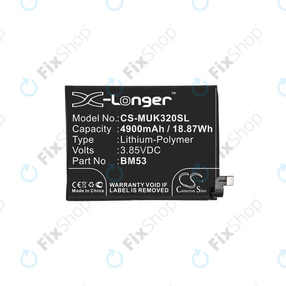 Xiaomi Mi 10T 5G, Mi 10T Pro 5G - Akku Batterie BM53 4900mAh HQ