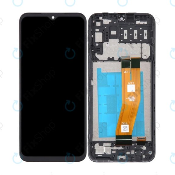 Samsung Galaxy A14 A145R - LCD Display + Touchscreen Front Glas + Rahmen (Black) TFT