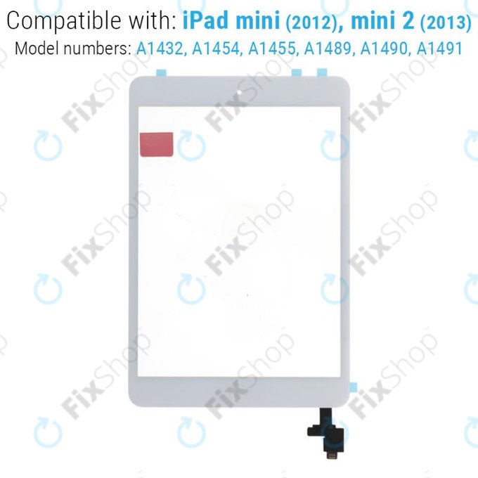Apple iPad Mini, Mini 2 - Touchscreen Front Glas (White)
