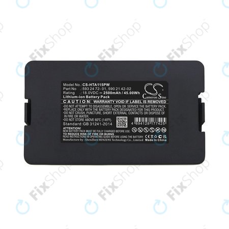 Akku batterie für Flymo Easilife 800, Gardena Sileno Life 1250, Husqvarna Automower 520, 2500mAh, Li-Ion, 18V, 593 24 72-01, HQ