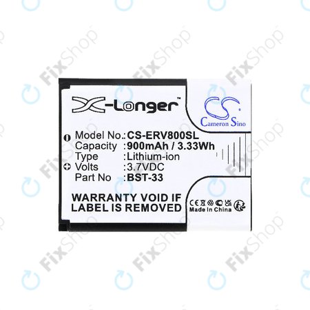 Batterie für Sony Ericsson W595, K790i, K800i, W850i, W900i, W950i, 900mAh, Li-ion, 3.7V, BST-33, HQ
