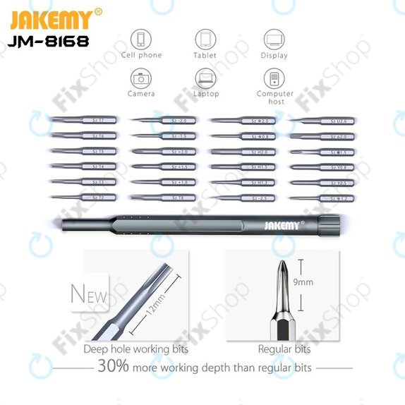 Jakemy JM-8168 - Magnetischer Mehrzweck-Präzisionsschraubendreher-Satz 24in1