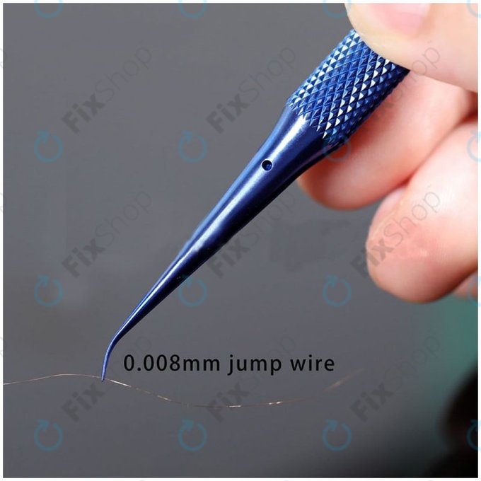 2UUL BlueT Curved Head - Pinzette aus Titanlegierung für präzisen Drahtsprung (0.1mm)