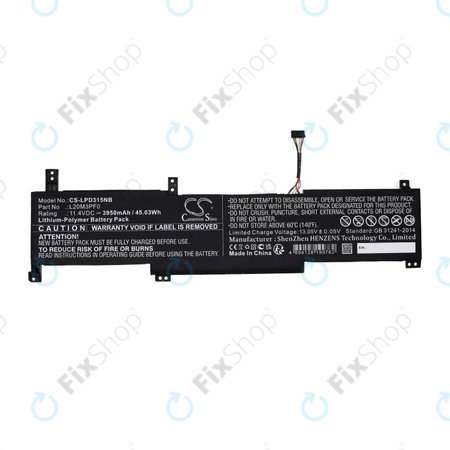 Batterie für Lenovo IdeaPad 3-series, 3950mAh, Li-Pol, 11.4V, L20M3PF0, HQ