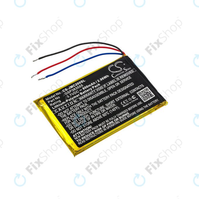 Batterie für JBL Clip 2, 800mAh, Li-Pol, 3.7V, GSP383555, HQ