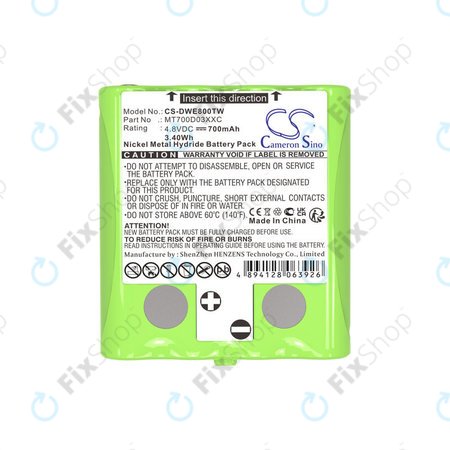 Batterie für Detewe Outdoor Pmr a Simvalley, 700mAh, Ni-MH, 4.8V, MT700D03XXC, HQ