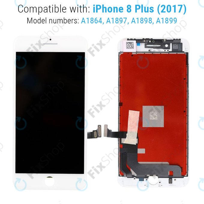 Apple iPhone 8 Plus - LCD Display + Touchscreen Front Glas + Rahmen (White) Original Refurbished PRO