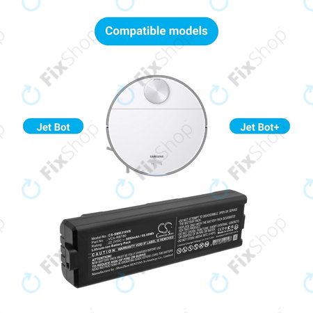Samsung Jet Bot, Jet Bot+ - Akku Batterie VCA-RBT80 Li-Ion 22.2V 3000mAh HQ