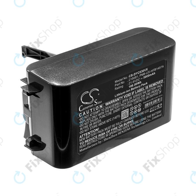 Dyson V8 - Akku Batterie 215681, PM8-US-HFB1497A Li-Ion 21.6V 5000mAh HQ