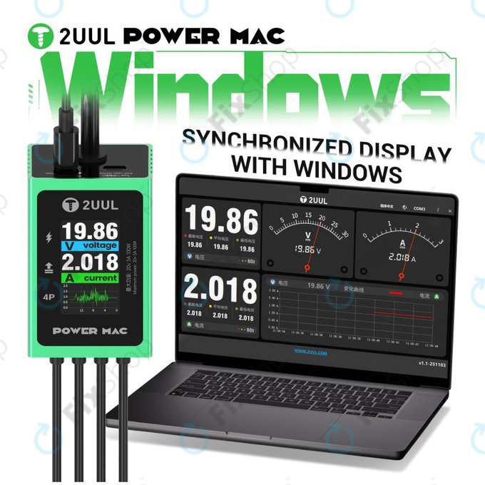 Diagnose-Netzkabel mit Digitalanzeige für Laptops, 2UUL PW08