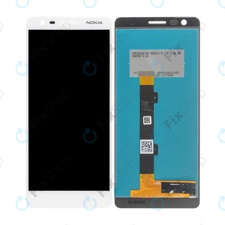Nokia 3.1 - LCD Display + Touchscreen Front Glas (White) TFT