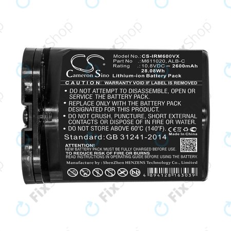 iRobot Braava jet m6 - Akku Batterie ALB-C, M611020 Li-Ion 10.8V 2600mAh HQ