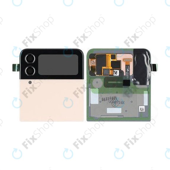 Samsung Galaxy Z Flip 4 F721B - LCD Display + Touchscreen Front Glas + Rahmen (Externe) (Pink Gold) - GH97-27947C Genuine Service Pack