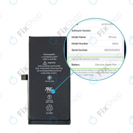 Akku für iPhone 12 Mini | 661-17939 | 2227mAh | Genuine Apple