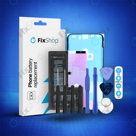 Apple iPhone XS - Akku Batterie 2658mAh FixPremium + Akku Batterie Klebestreifen Sticker + LCD Klebestreifen Sticker + Werkzeugsatz - Multipack