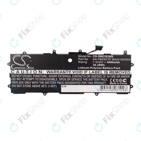 Akku batterie für Samsung Chromebook Series 3, 4080mAh, Li-Pol, 7.5V, AA-PBZN2TP, HQ