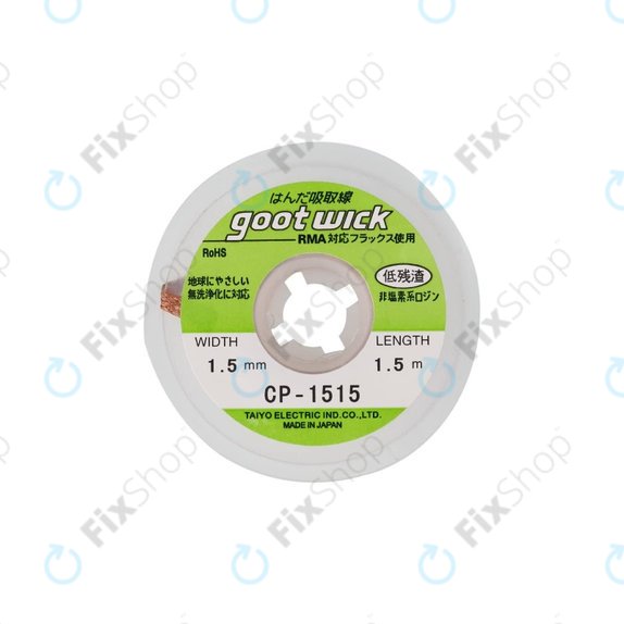 Goot CP-1515 - Konventionelle Entlötdochte - 1.5mm