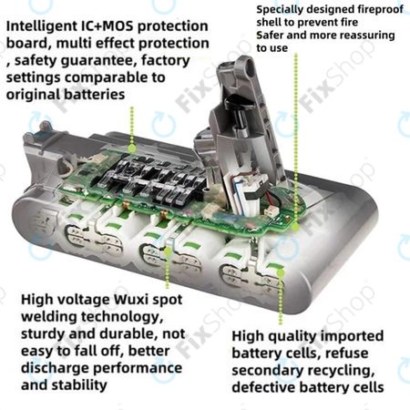 Dyson V12 - Akku Batterie 965470-01 Li-Ion 25.2V 2500mAh