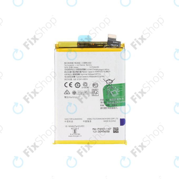 Oppo Reno 7 5G, Find X3 Neo, Find X5 Lite - Akku Batterie BLP855 4500mAh