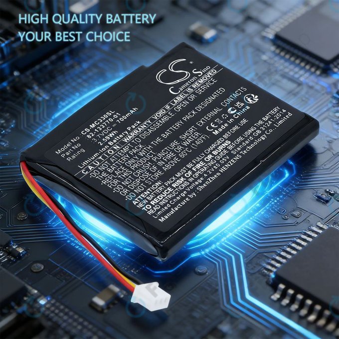 Akku batterie für Motorola CS3070, CS3300, Zebra CS3070, 700mAh, Li-Ion, 3.7V, 82-133770-01, HQ