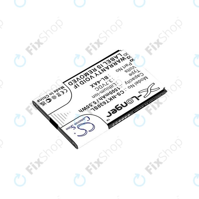 Akku batterie für Nokia 6300 4G, Nokia 8000 4G, 1500mAh, Li-Ion, 3.7V, BL-4AX, HQ