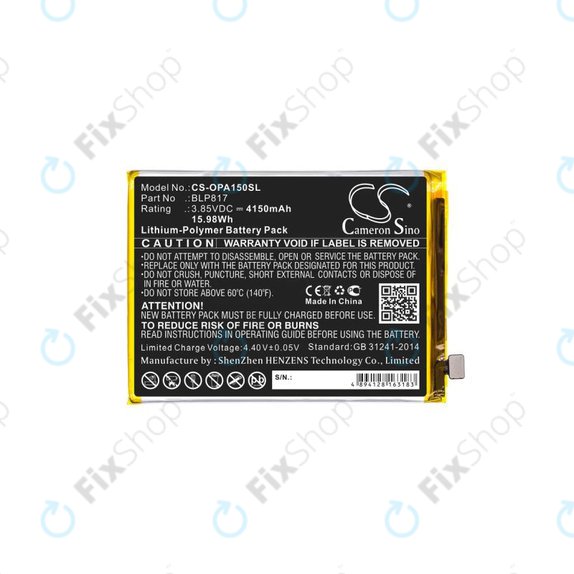 Oppo A15 CPH2185 - Akku Batterie BLP817 4150mAh HQ
