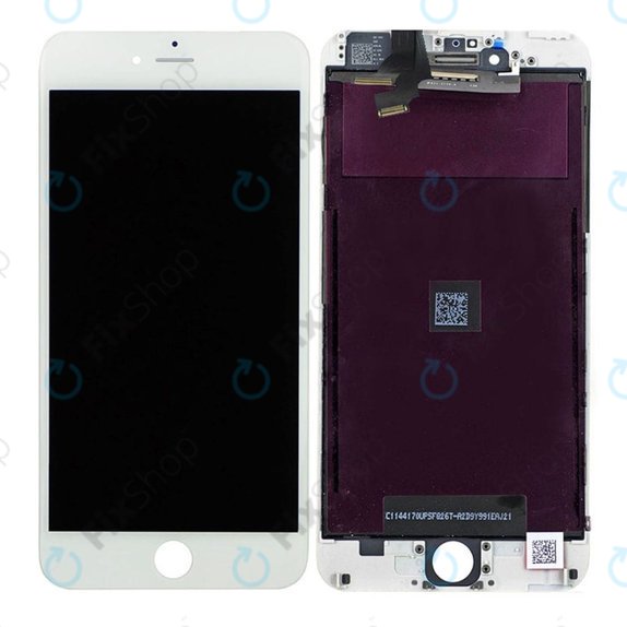 Display für iPhone 6 Plus, White, Touchscreen-Glas mit Rahmen