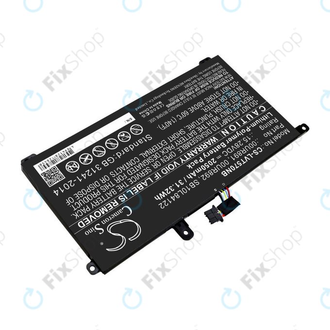 Batterie für Lenovo ThinkPad P51s, P52s, T570, T580, 2050mAh, Li-Pol, 15.28V, 00UR891, HQ