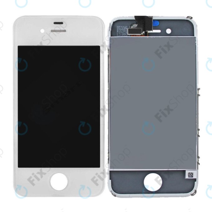 Apple iPhone 4S - LCD Display + Touchscreen Front Glas + Rahmen (White) TFT