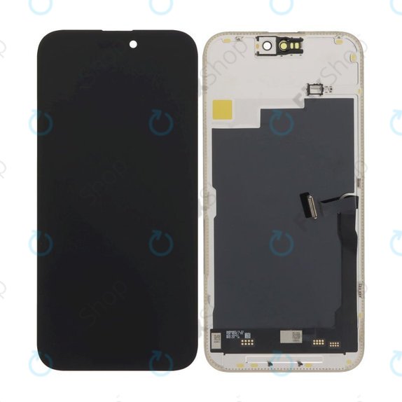 Display Soft OLED 120Hz für iPhone 15 Pro Max, Touchscreen-Glas mit Rahmen, FixPremium