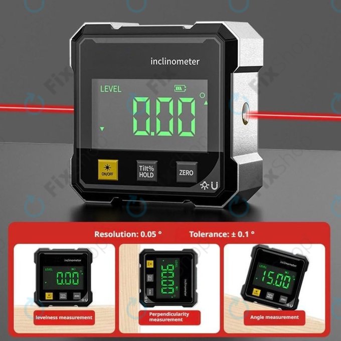 Digitaler Winkelmesser mit Magnet und Laser