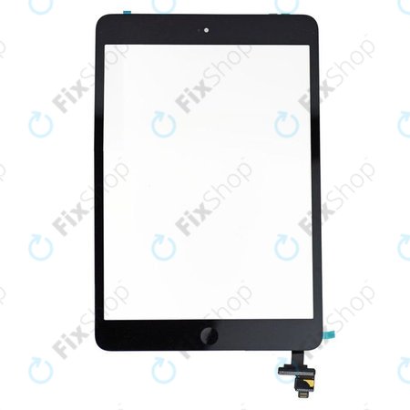 Apple iPad Mini, Mini 2 - Touchscreen Front Glas + IC Anschluss (Black)