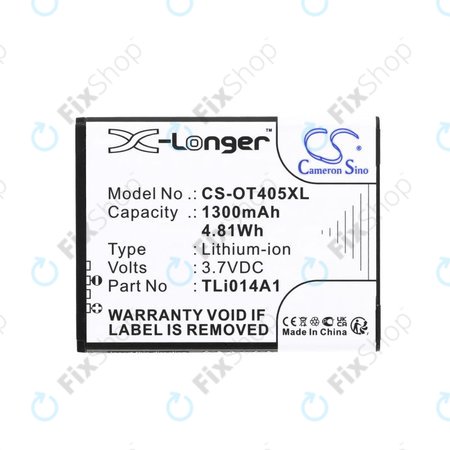Akku batterie für Alcatel OneTouch Evolve, 1300mAh, Li-Ion, 3.7V, TLi014A1, HQ