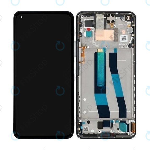 Xiaomi Mi 11 Lite 5G - LCD Display + Touchscreen Front Glas + Rahmen (Truffle Black) - 56000200K900, 56000K00K900 Genuine Service Pack