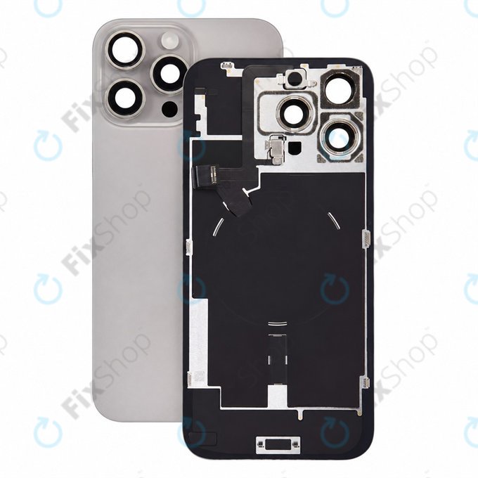 Glas der Rückabdeckung für iPhone 16 Pro Max, Natural Titanium, Pulled A