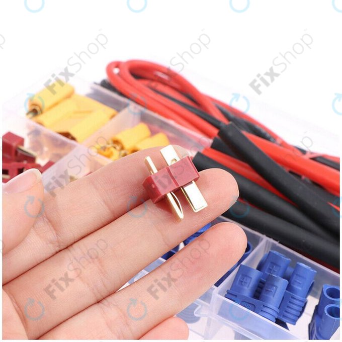 Amass - Battery Connector Set (T-plug, EC3, XT60, Silicone Wire & Heat Shrink)