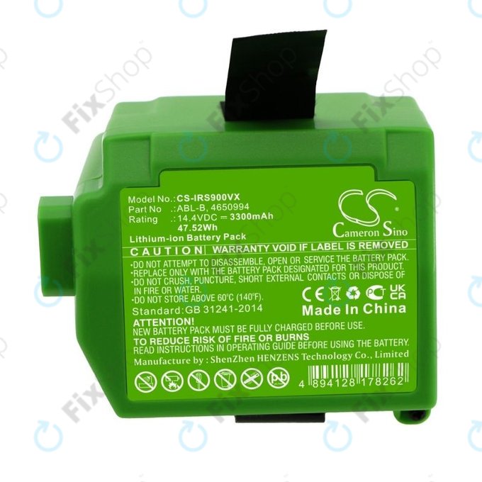 iRobot Roomba S9,S9+ - Akku Batterie ABL-B, 4650994 Li-Ion 14.4V 3300mAh HQ